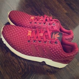 Adidas Torsion Burgundy ZX Flux. Burgundy shoes